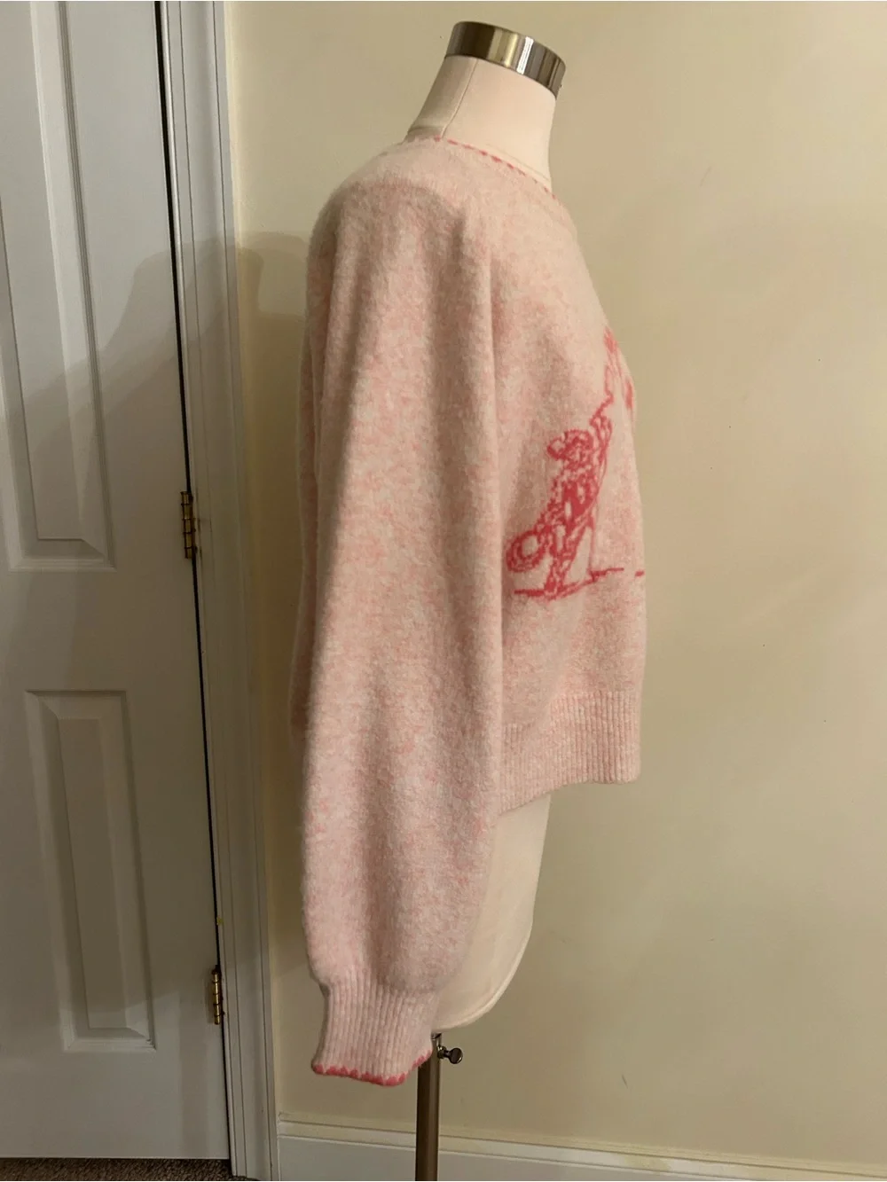 Anthropologie Flat White Cowboy Crew Neck Sweater size L - Picture 4 of 10